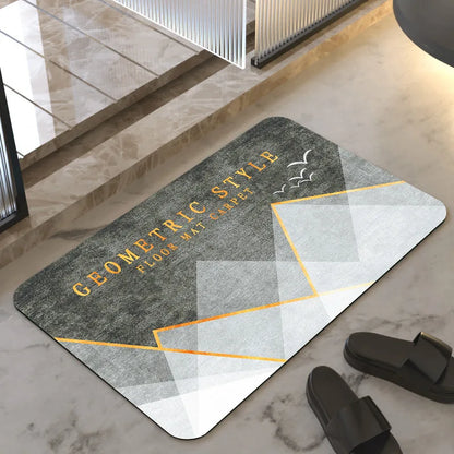 Lvran Diatomite Soft Floor Mats Super Absorbent Quick-drying Bathroom Doorway Carpet Bathroom Diatomite Foot Mats Non-slip Mats