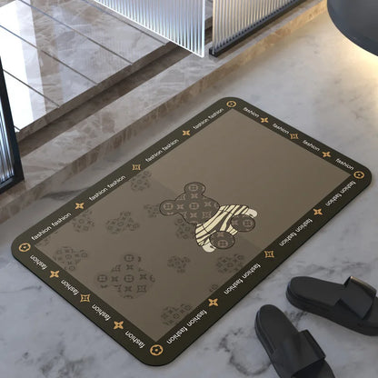 Lvran Diatomite Soft Floor Mats Super Absorbent Quick-drying Bathroom Doorway Carpet Bathroom Diatomite Foot Mats Non-slip Mats