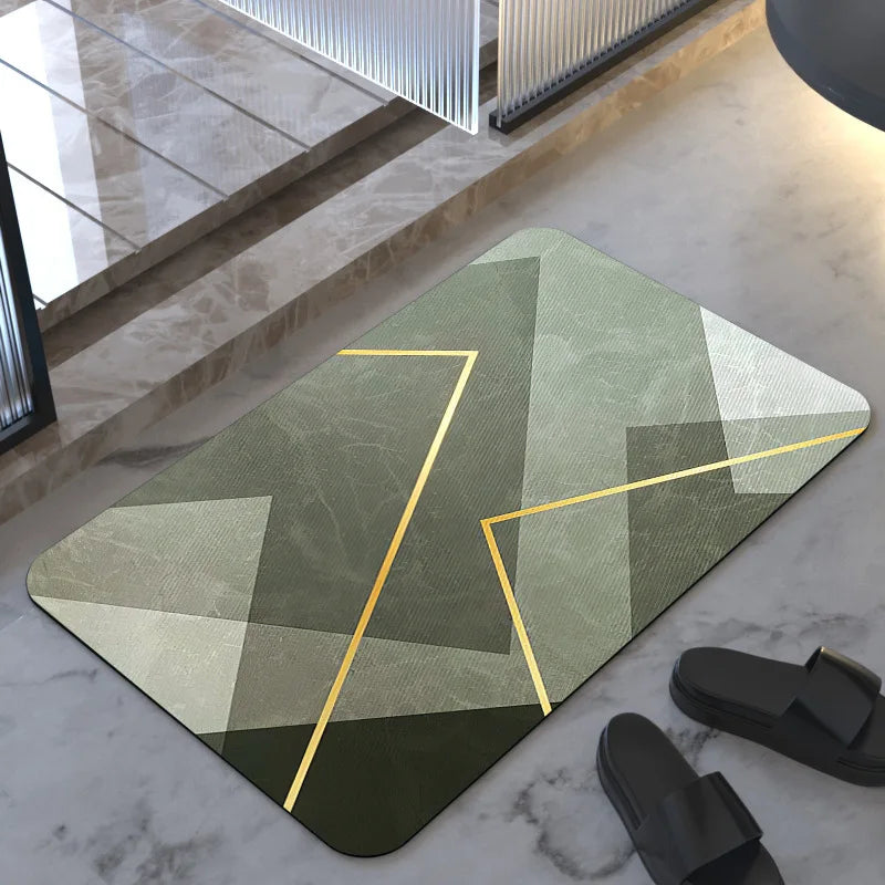 Lvran Diatomite Soft Floor Mats Super Absorbent Quick-drying Bathroom Doorway Carpet Bathroom Diatomite Foot Mats Non-slip Mats