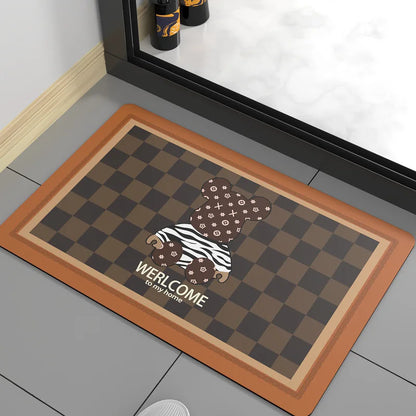 Lvran Diatomite Soft Floor Mats Super Absorbent Quick-drying Bathroom Doorway Carpet Bathroom Diatomite Foot Mats Non-slip Mats