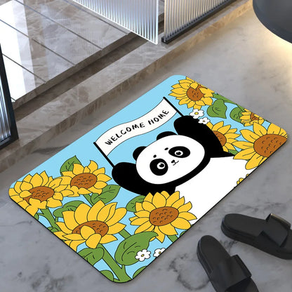 Lvran Diatomite Soft Floor Mats Super Absorbent Quick-drying Bathroom Doorway Carpet Bathroom Diatomite Foot Mats Non-slip Mats
