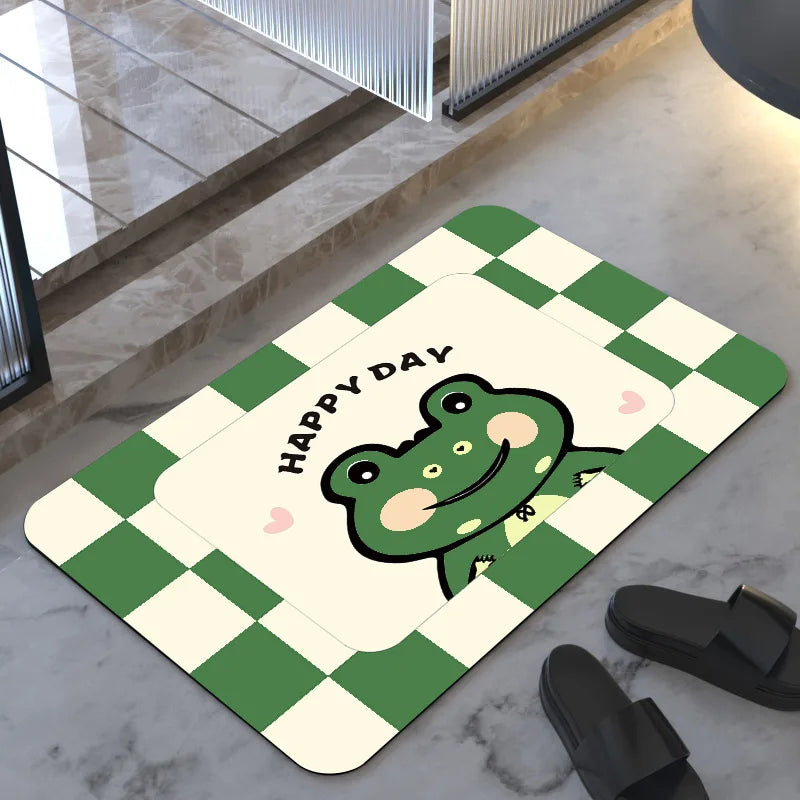 Lvran Diatomite Soft Floor Mats Super Absorbent Quick-drying Bathroom Doorway Carpet Bathroom Diatomite Foot Mats Non-slip Mats