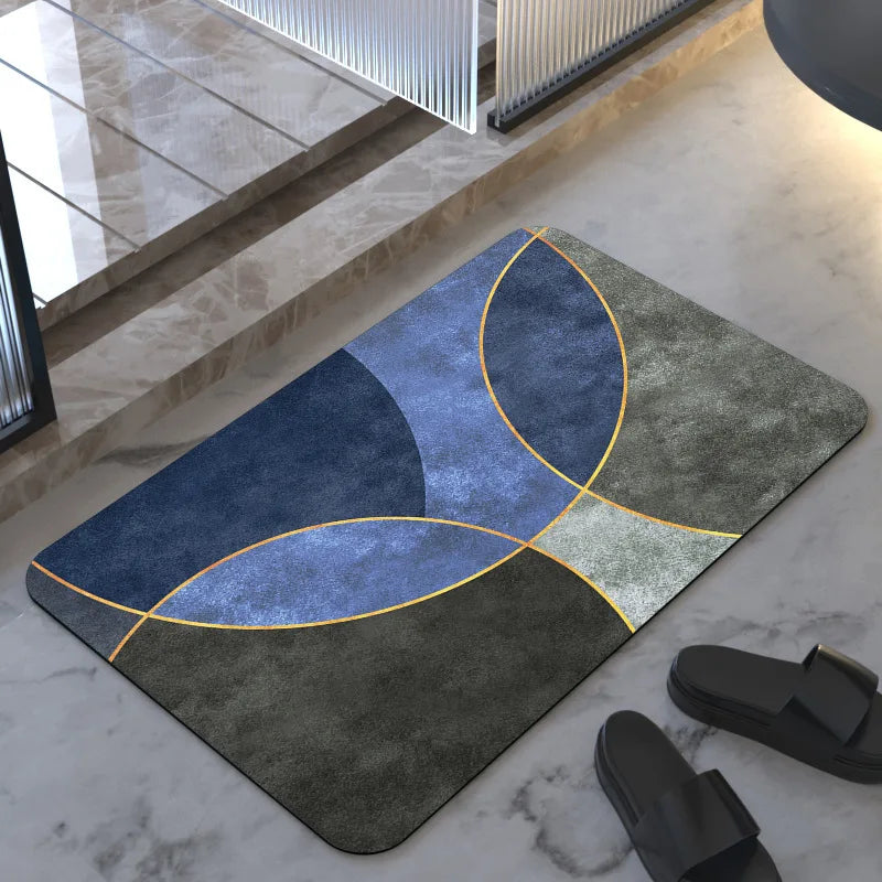 Lvran Diatomite Soft Floor Mats Super Absorbent Quick-drying Bathroom Doorway Carpet Bathroom Diatomite Foot Mats Non-slip Mats