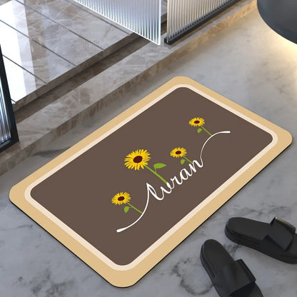 Lvran Diatomite Soft Floor Mats Super Absorbent Quick-drying Bathroom Doorway Carpet Bathroom Diatomite Foot Mats Non-slip Mats