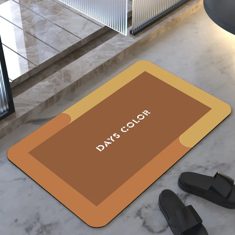 Lvran Diatomite Soft Floor Mats Super Absorbent Quick-drying Bathroom Doorway Carpet Bathroom Diatomite Foot Mats Non-slip Mats