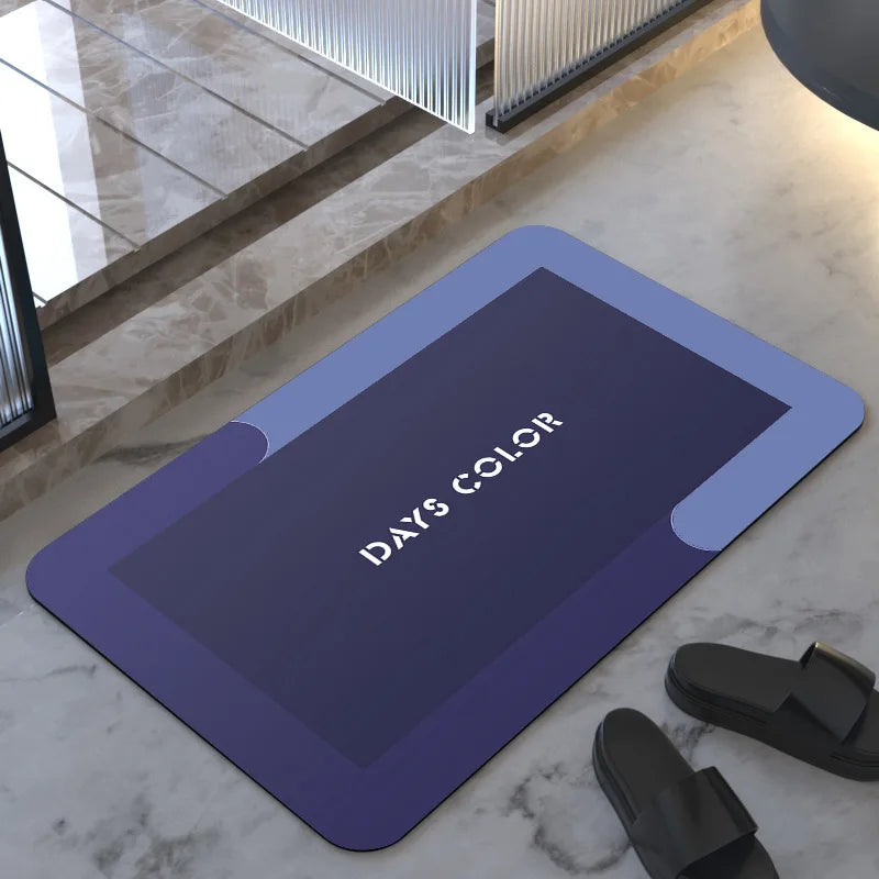 Lvran Diatomite Soft Floor Mats Super Absorbent Quick-drying Bathroom Doorway Carpet Bathroom Diatomite Foot Mats Non-slip Mats