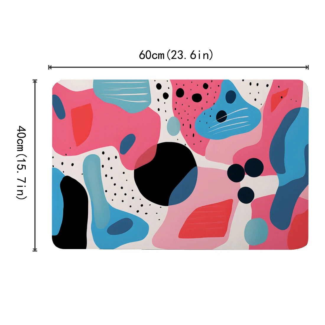 Morandi Patterned Diatomaceous Mud Floor Mat Anti Slip High Water Absorption Bath Mat Entrance Kitchen Decorative Floor Mat