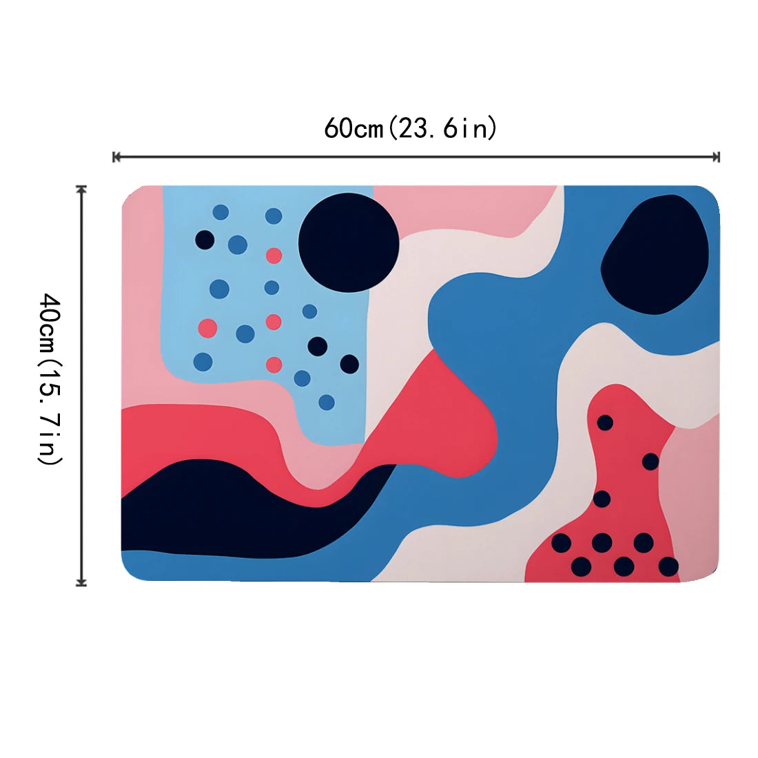 Morandi Patterned Diatomaceous Mud Floor Mat Anti Slip High Water Absorption Bath Mat Entrance Kitchen Decorative Floor Mat