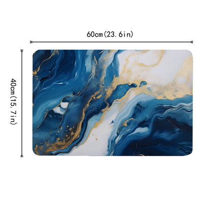 Morandi Patterned Diatomaceous Mud Floor Mat Anti Slip High Water Absorption Bath Mat Entrance Kitchen Decorative Floor Mat