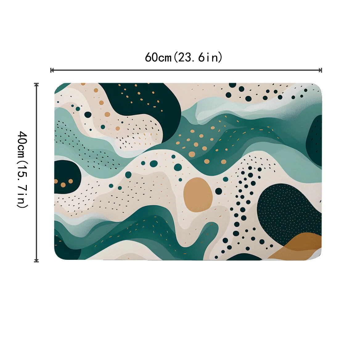 Morandi Patterned Diatomaceous Mud Floor Mat Anti Slip High Water Absorption Bath Mat Entrance Kitchen Decorative Floor Mat