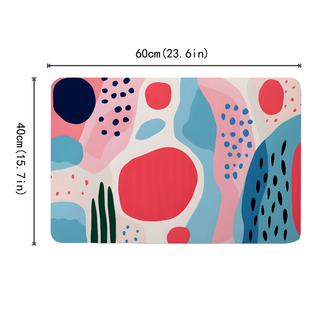 Morandi Patterned Diatomaceous Mud Floor Mat Anti Slip High Water Absorption Bath Mat Entrance Kitchen Decorative Floor Mat