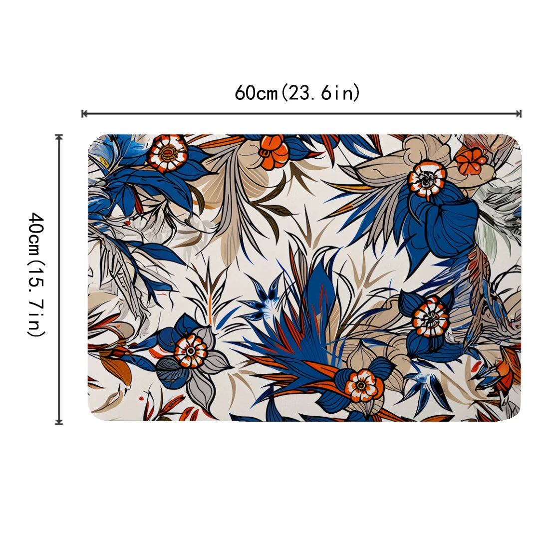Morandi Patterned Diatomaceous Mud Floor Mat Anti Slip High Water Absorption Bath Mat Entrance Kitchen Decorative Floor Mat