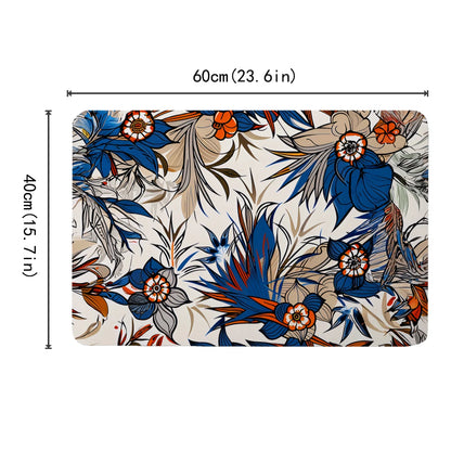 Morandi Patterned Diatomaceous Mud Floor Mat Anti Slip High Water Absorption Bath Mat Entrance Kitchen Decorative Floor Mat