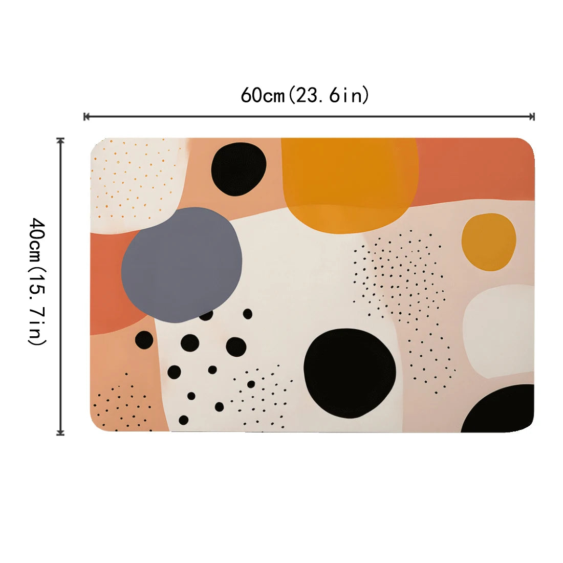 Morandi Patterned Diatomaceous Mud Floor Mat Anti Slip High Water Absorption Bath Mat Entrance Kitchen Decorative Floor Mat