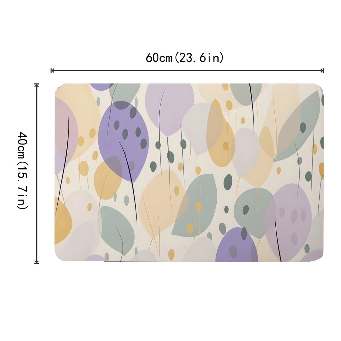 Morandi Patterned Diatomaceous Mud Floor Mat Anti Slip High Water Absorption Bath Mat Entrance Kitchen Decorative Floor Mat