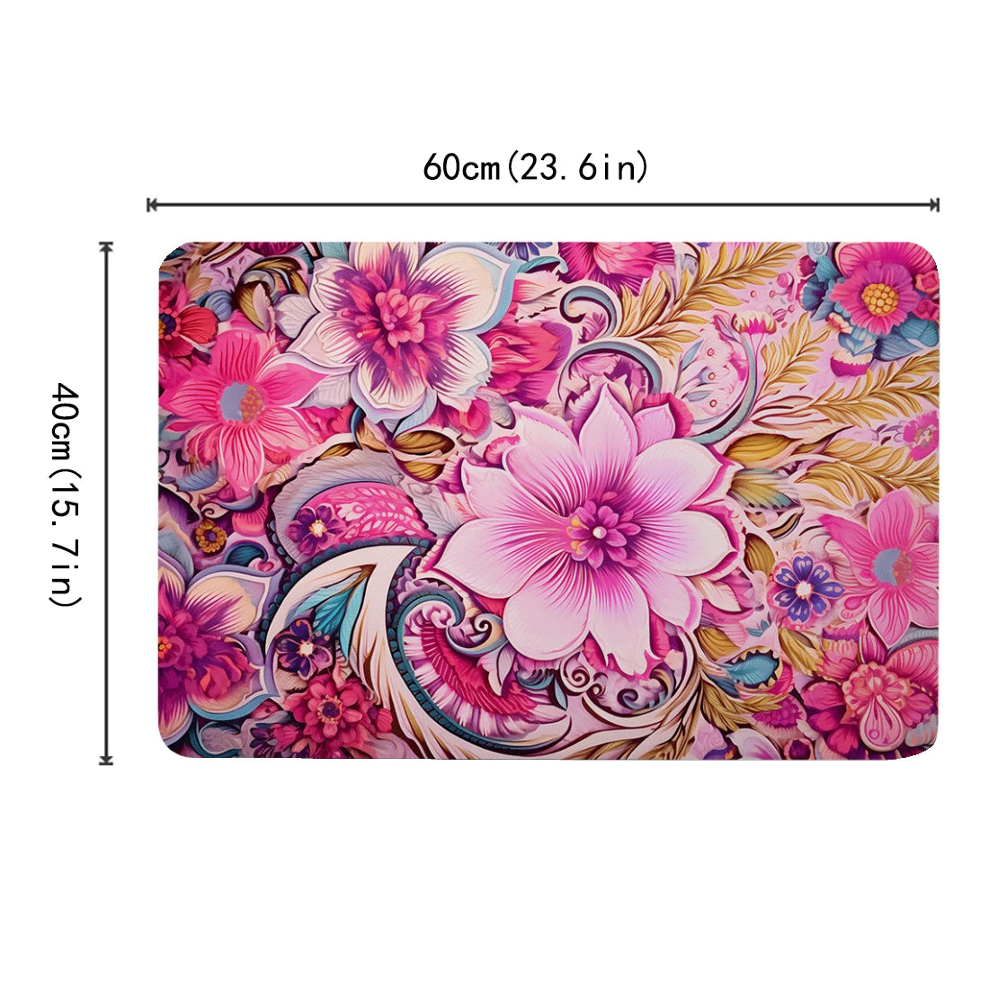 Morandi Patterned Diatomaceous Mud Floor Mat Anti Slip High Water Absorption Bath Mat Entrance Kitchen Decorative Floor Mat