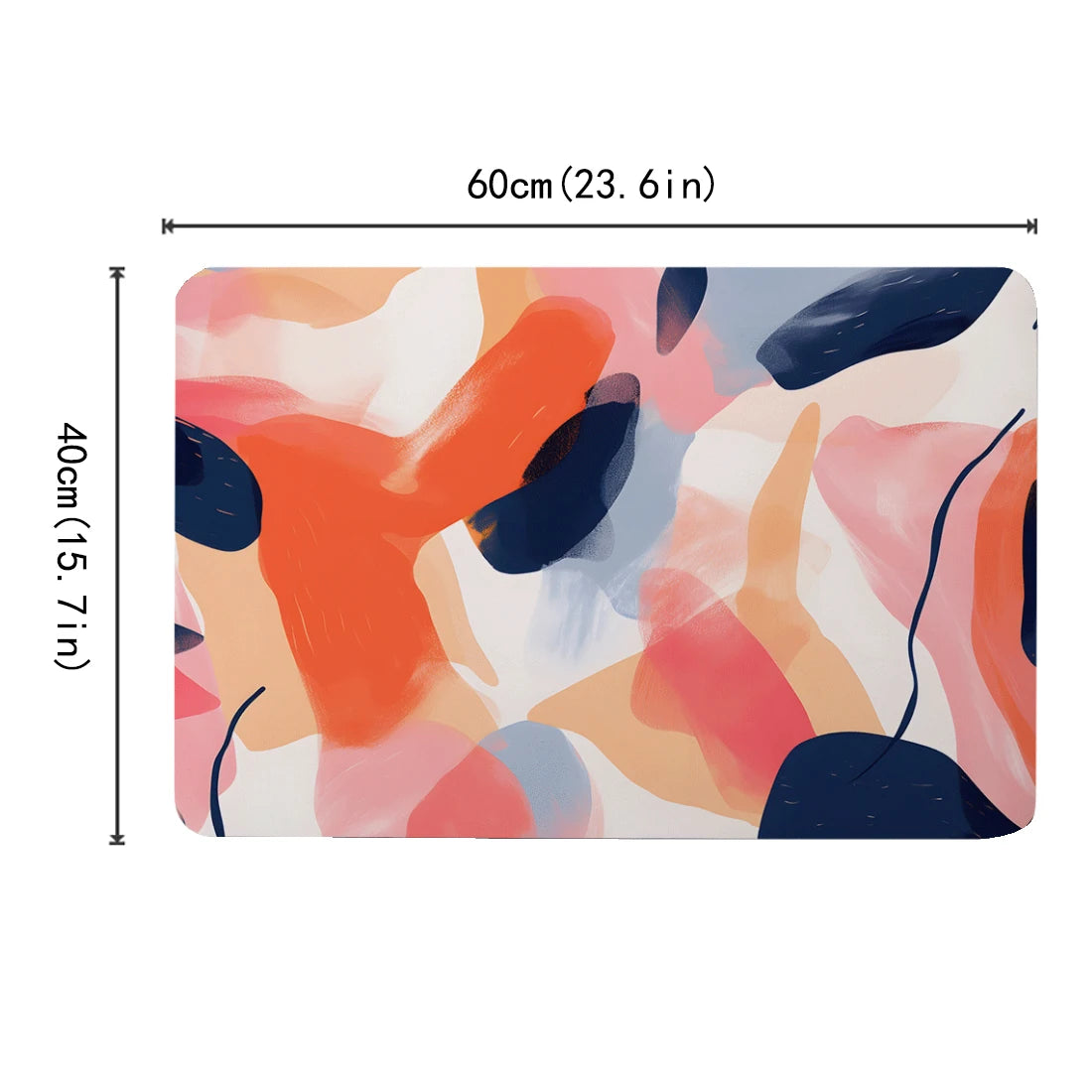 Morandi Patterned Diatomaceous Mud Floor Mat Anti Slip High Water Absorption Bath Mat Entrance Kitchen Decorative Floor Mat