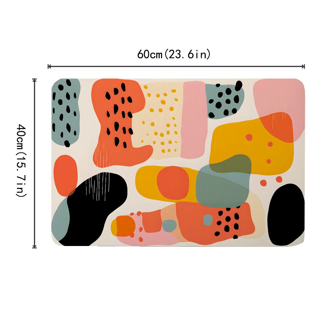 Morandi Patterned Diatomaceous Mud Floor Mat Anti Slip High Water Absorption Bath Mat Entrance Kitchen Decorative Floor Mat