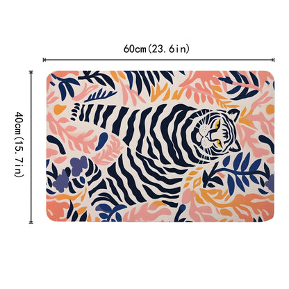 Morandi Patterned Diatomaceous Mud Floor Mat Anti Slip High Water Absorption Bath Mat Entrance Kitchen Decorative Floor Mat