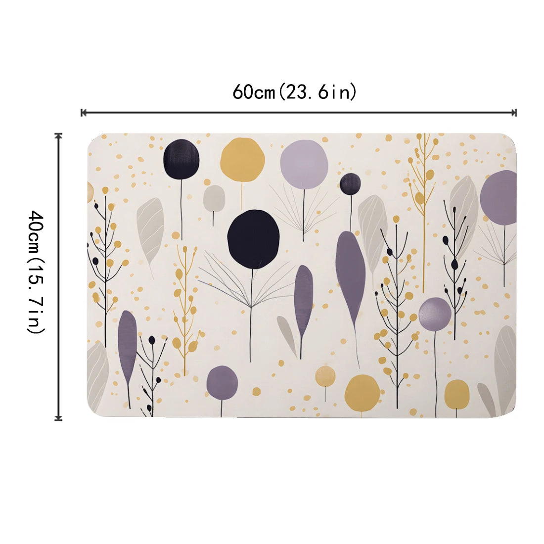 Morandi Patterned Diatomaceous Mud Floor Mat Anti Slip High Water Absorption Bath Mat Entrance Kitchen Decorative Floor Mat