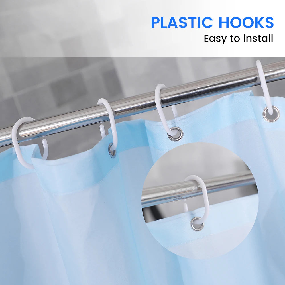 Morandi Shower Curtain With Hooks Nordic Style Moldproof Bathroom Curtains Waterproof Fabric Curtains For Bath Home Decor