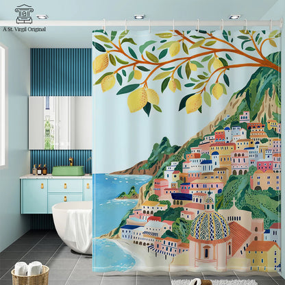 Morandi Shower Curtain With Hooks Nordic Style Moldproof Bathroom Curtains Waterproof Fabric Curtains For Bath Home Decor