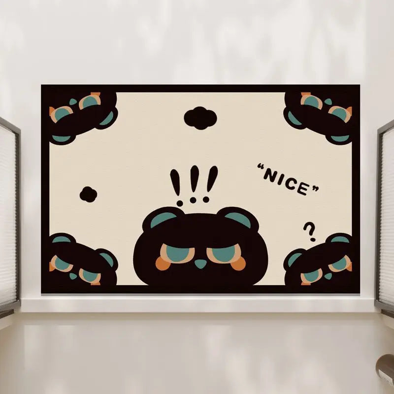New Cute Cartoon Cat Diatom Super Absorbent Bathroom Mat Non-Slip Mud Toilet Pad Quick-Drying Bath Mat Floor Mat
