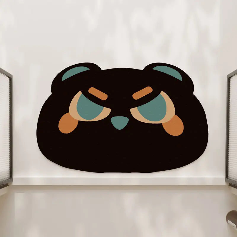 New Cute Cartoon Cat Diatom Super Absorbent Bathroom Mat Non-Slip Mud Toilet Pad Quick-Drying Bath Mat Floor Mat