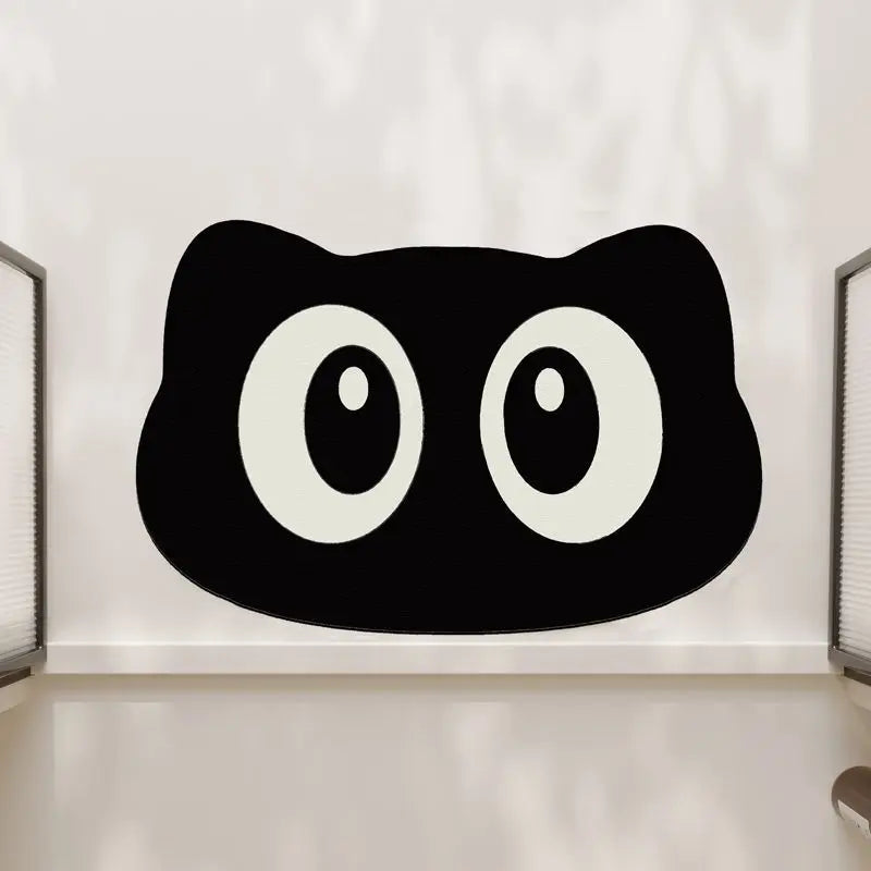 New Cute Cartoon Cat Diatom Super Absorbent Bathroom Mat Non-Slip Mud Toilet Pad Quick-Drying Bath Mat Floor Mat