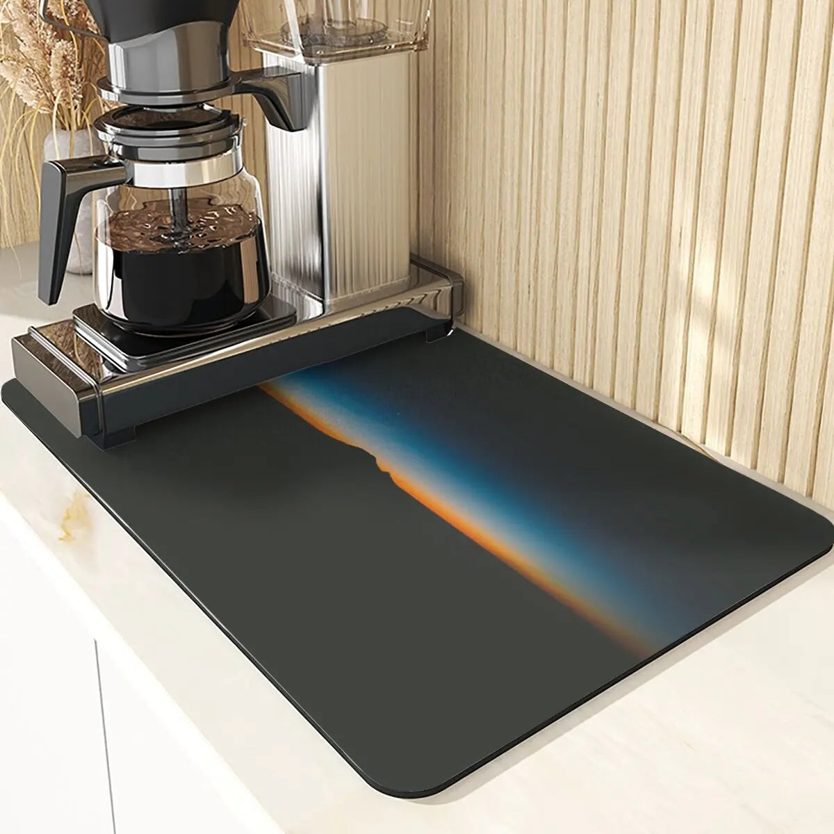 Night Sky Style Coffee Cup Mat Non-Slip Mat Coaster Tiny Spot Pattern Placemats For Table Mat Absorbent Drying Mat For Kitchen
