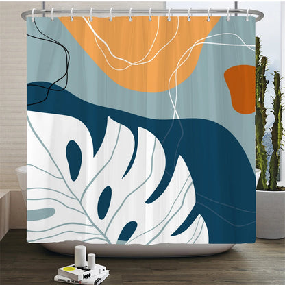 Nordic Wind Shower Curtain Rustic Geometric Morandi Color Shower Curtains Abstract Print Fabric Bathroom Bath Curtain With Hooks