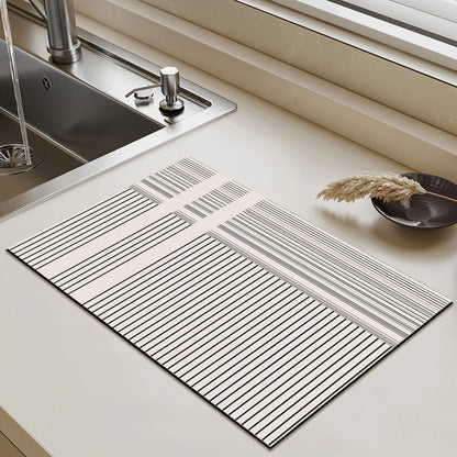 Placemat for Dining Table Absorbent Tableware Mat Dish Drying Mat Rubber Drain Pad Heat Resistant Countertop Mat Home Decoration