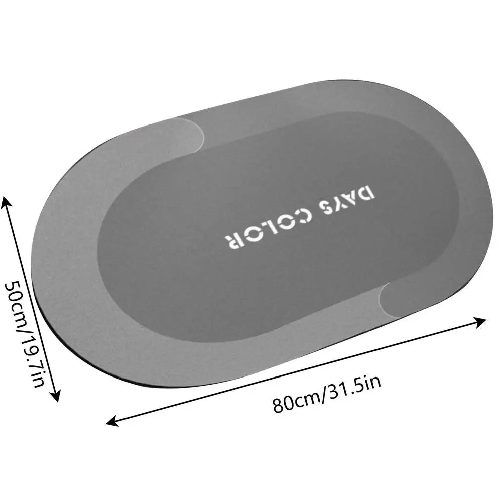Stone Bath Mat Portable Shower Smooth Mat Quick Drying Absorbent Effortless Cleaning Non Slip Diatom Mud Bath Home Accessories
