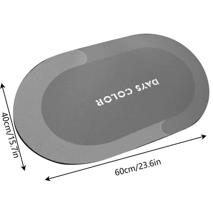 Stone Bath Mat Portable Shower Smooth Mat Quick Drying Absorbent Effortless Cleaning Non Slip Diatom Mud Bath Home Accessories