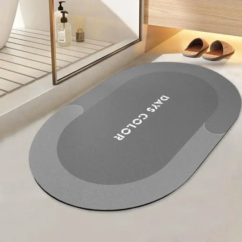 Stone Bath Mat Portable Shower Smooth Mat Quick Drying Absorbent Effortless Cleaning Non Slip Diatom Mud Bath Home Accessories