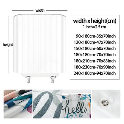 Summer Beach Shower Curtains Sea Palm Tree Bathroom Decor Ocean Scenery Waterproof Curtain With Hooks Polyester Fabric Washable