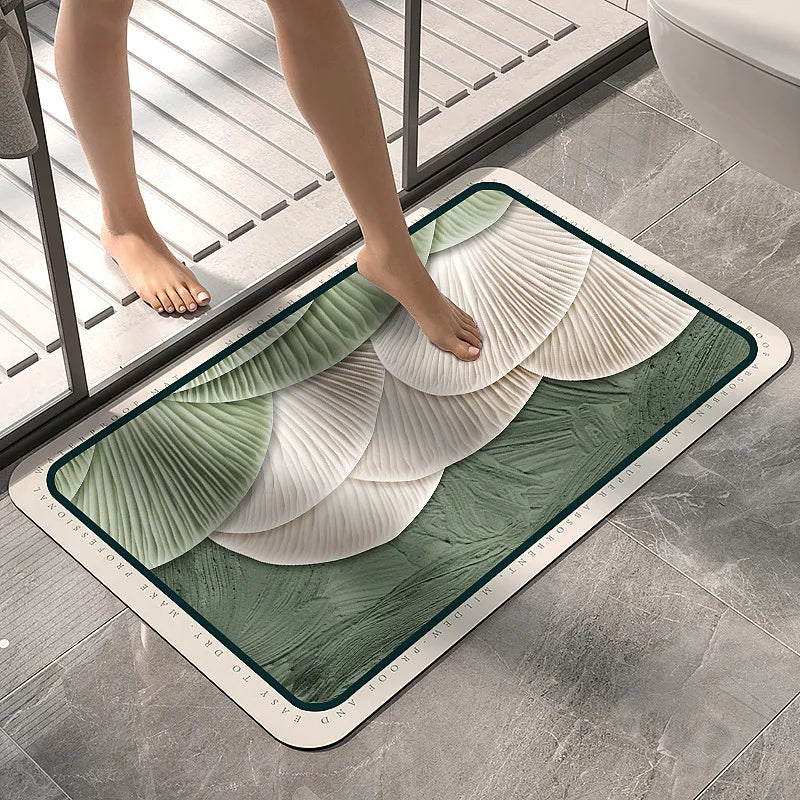 Super Absorbent Bath Mat Quick-Drying Mat Diatom Mud Shower Non-slip Bath Mat Kitchen Entrance Bathroom Modern Rug Home Decor