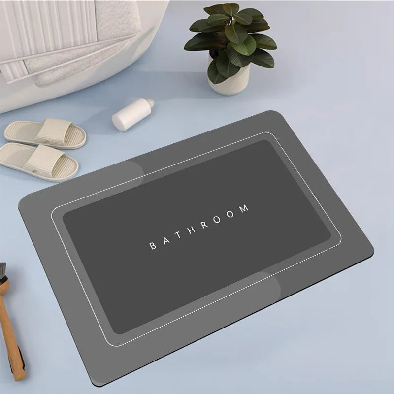 Super Absorbent Bathroom Anti-slip Mat Diatomaceous Earth Bathroom Mat Bathtub Mat Door Mat Shower Mat Easy To Clean Home