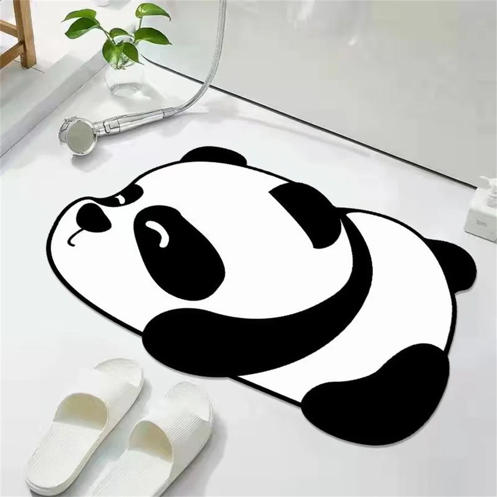 Super Absorbent Cartoon Bath Mat Anti-skid Bath Rug Instant Drying Floor Carpet Home Shower Proof Anti-Slip Bathroom Foot Mat