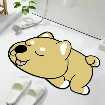 Super Absorbent Cartoon Bath Mat Anti-skid Bath Rug Instant Drying Floor Carpet Home Shower Proof Anti-Slip Bathroom Foot Mat