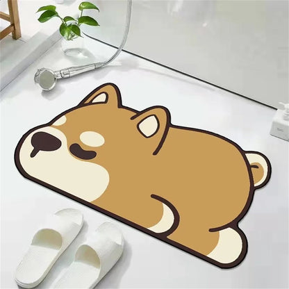 Super Absorbent Cartoon Bath Mat Anti-skid Bath Rug Instant Drying Floor Carpet Home Shower Proof Anti-Slip Bathroom Foot Mat