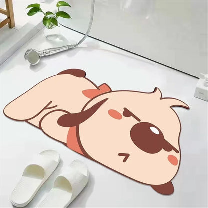 Super Absorbent Cartoon Bath Mat Anti-skid Bath Rug Instant Drying Floor Carpet Home Shower Proof Anti-Slip Bathroom Foot Mat
