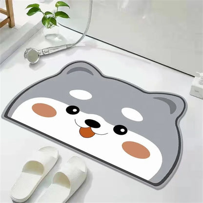 Super Absorbent Cartoon Bath Mat Anti-skid Bath Rug Instant Drying Floor Carpet Home Shower Proof Anti-Slip Bathroom Foot Mat
