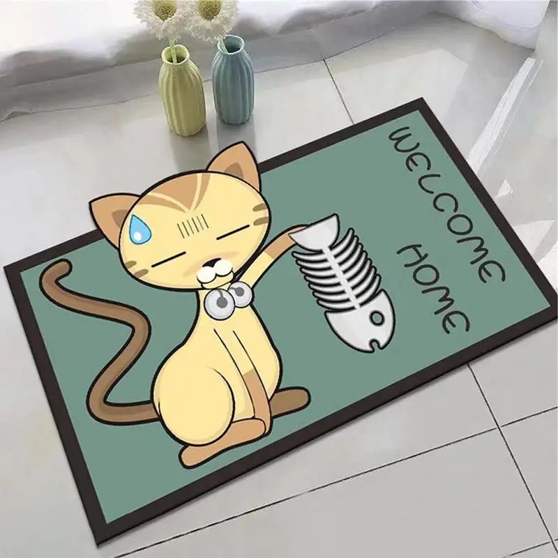 Super Absorbent Cartoon Bath Mat Anti-skid Bath Rug Instant Drying Floor Carpet Home Shower Proof Anti-Slip Bathroom Foot Mat