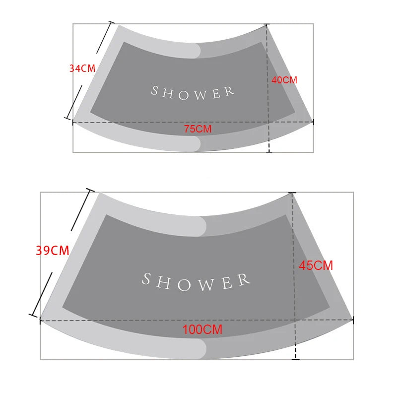 Super Absorbent Curved Bathroom Quick Drying Floor Mat Easy To Clean Door Mat Non-slip Entrance Bath Bedroom Carpet
