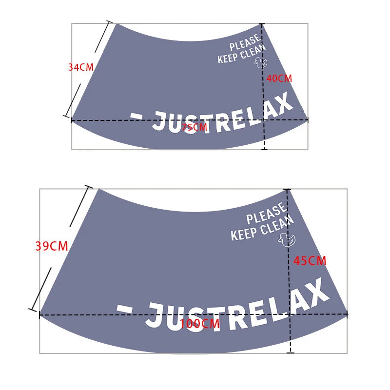 Super Absorbent Curved Bathroom Quick Drying Floor Mat Easy To Clean Door Mat Non-slip Entrance Bath Bedroom Carpet