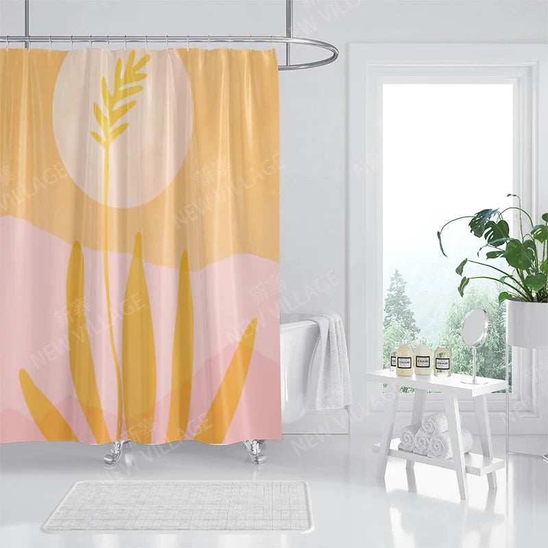 Waterproof fabric shower curtain Bathroom curtain accessories 180x200 Bath curtain for shower 240*200 nordic boho decor 240x200