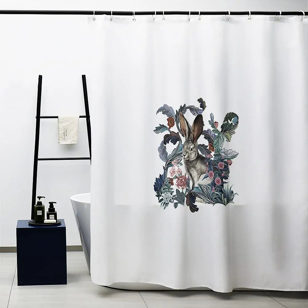 William Morris Shower Curtains Green Shower Curtain for Bathroom Waterproof Fabric Decorative Bathroom Curtains with 12 Hooks