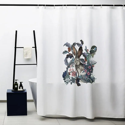 William Morris Shower Curtains Green Shower Curtain for Bathroom Waterproof Fabric Decorative Bathroom Curtains with 12 Hooks