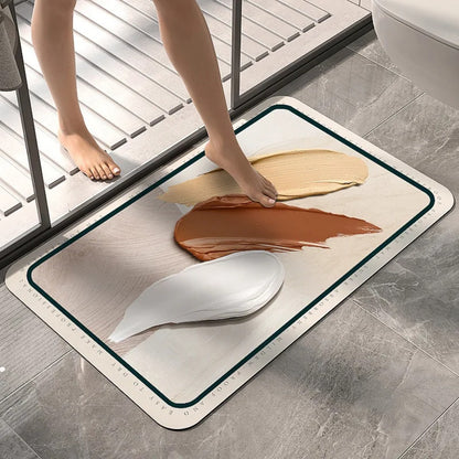 Super Absorbent Bath Mat Quick-Drying Mat Diatom Mud Shower Non-slip Bath Mat Kitchen Entrance Bathroom Modern Rug Home Decor
